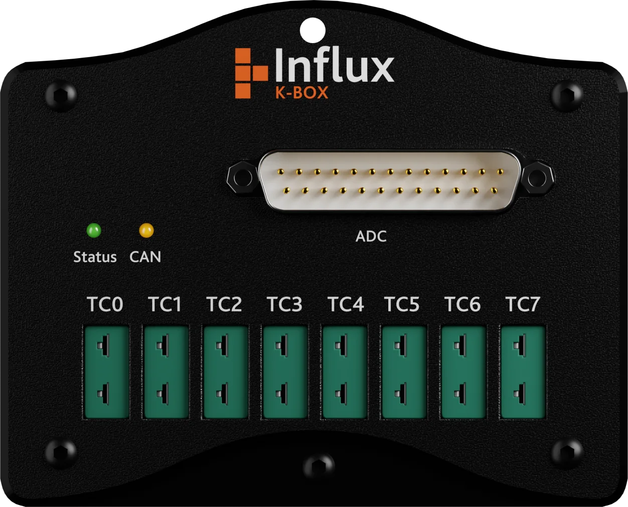K-BOX multi-DAQ module with thermocouple and analogue inputs, stackable ABS enclosure