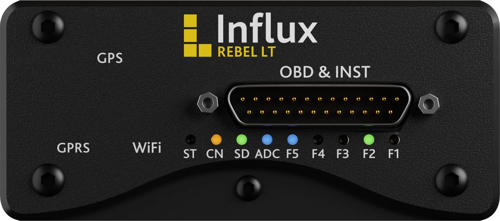 REBEL LT CAN bus data logger, stackable ABS enclosure with status LEDs