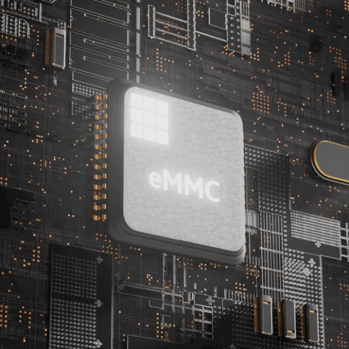 Soldered eMMC, power safe
